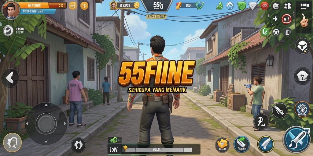 Tampilan gameplay seru dan interaktif di 55FIVE.