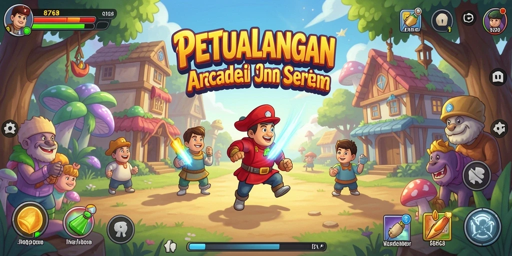 Screenshot 8768 menampilkan aksi seru dalam gameplay arcade.