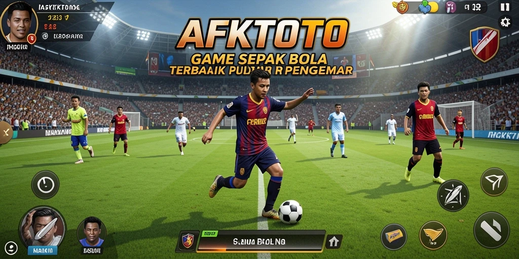 Tampilan gameplay sepak bola seru di AFKTOTO.