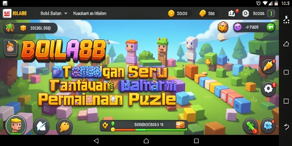 Screenshot gameplay BOLA88 menunjukkan tantangan menarik dalam puzzle.
