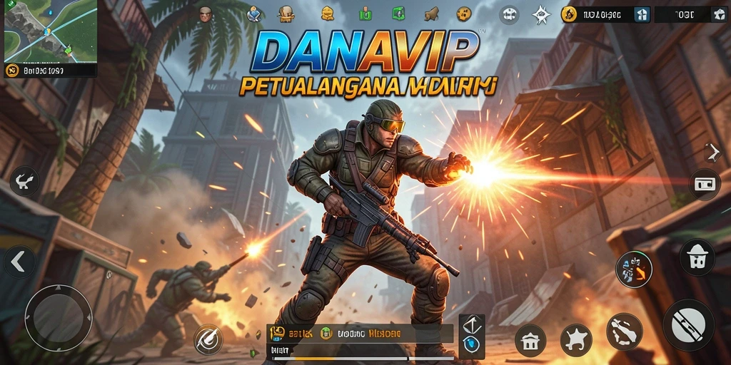 Screenshot gameplay DANAVIP yang mendebarkan dan penuh aksi.