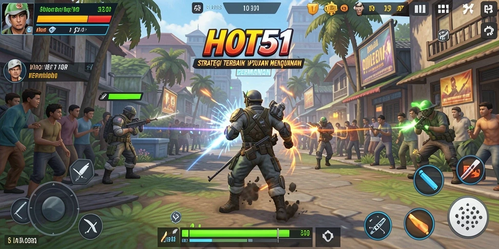 Tampilan gameplay HOT51 yang menarik dan penuh strategi.