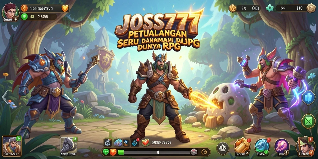 Tangkapan layar menampilkan aksi seru dalam gameplay RPG JOSS777.