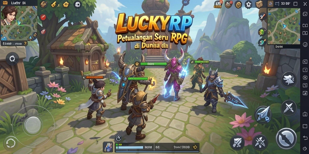 Tampilan gameplay LUCKYRP yang memukau dengan aksi pertempuran seru.