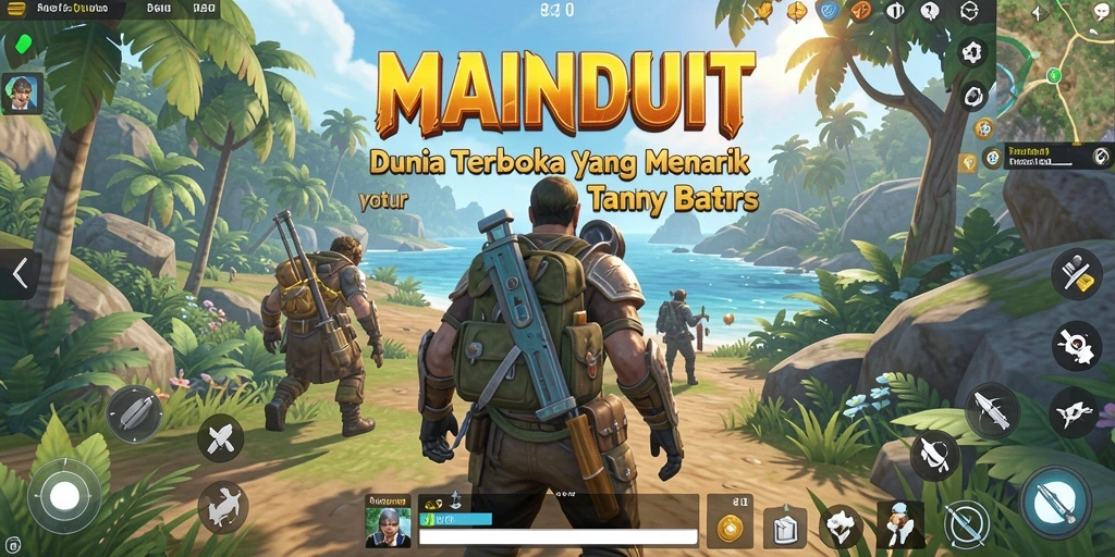 Screenshot gameplay <strong>MAINDUIT</strong> menampilkan petualangan di dunia terbuka yang luas.