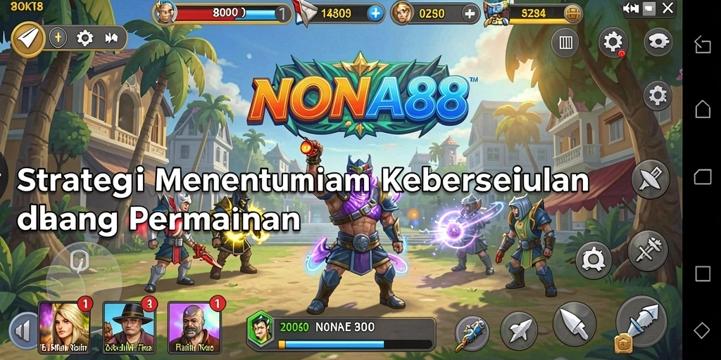 Tampilan gameplay NONA88 yang intens dan penuh strategi.
