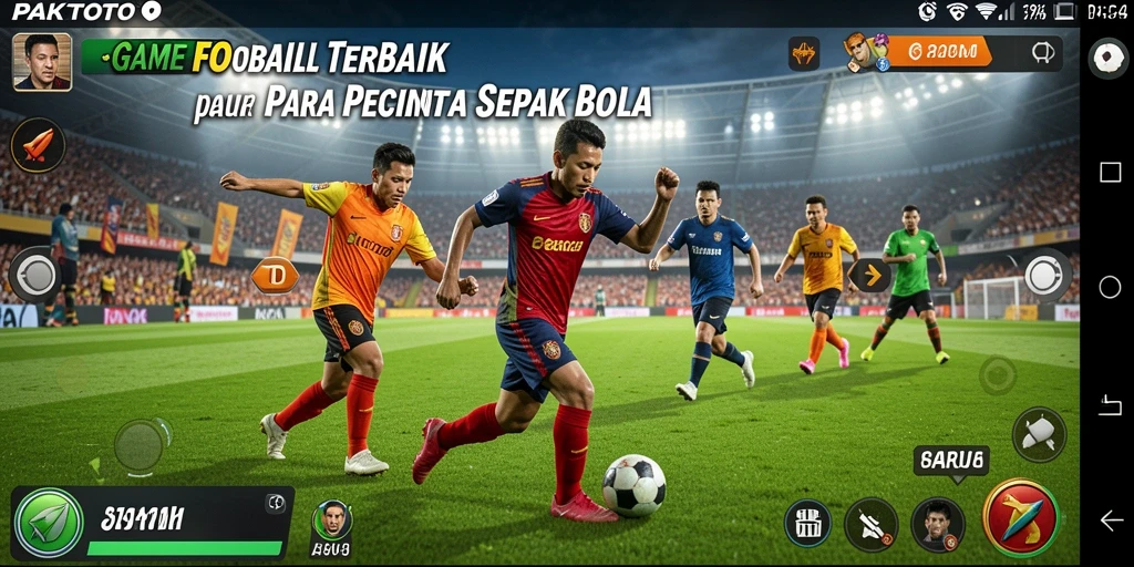 Tangkapan layar gameplay PAKTOTO menampilkan pertandingan sepak bola yang seru.