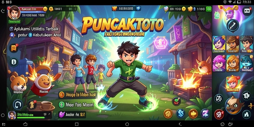 Screenshot utama PUNCAKTOTO menampilkan antarmuka aplikasi Utility yang intuitif.