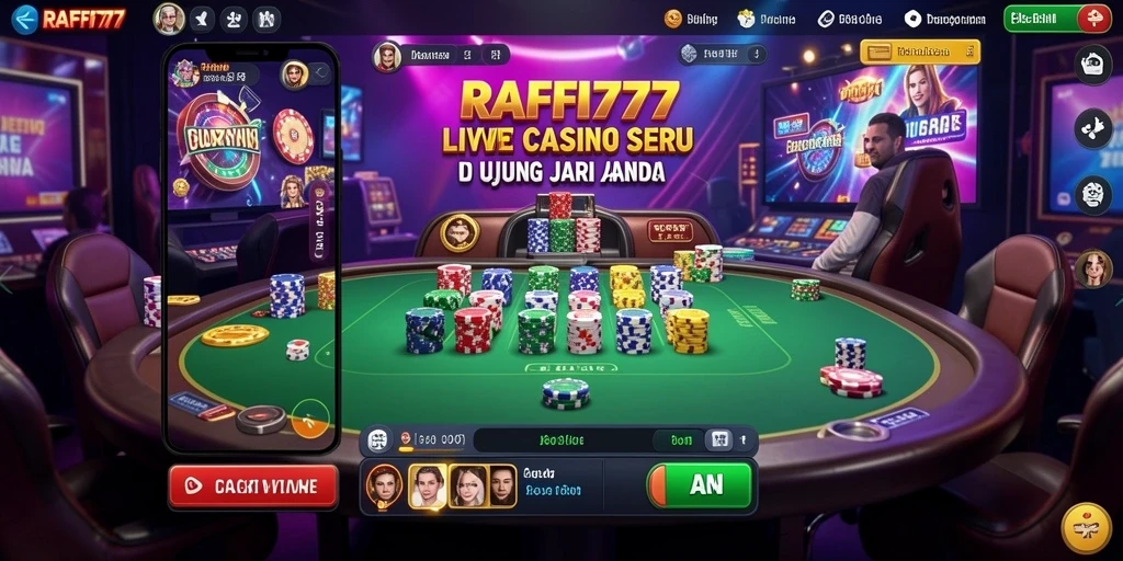 Gameplay Live Casino yang seru dan interaktif di RAFFI777.