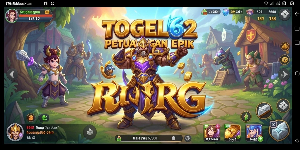 Screenshot gameplay TOGEL62 yang menampilkan pertarungan epik dan karakter.