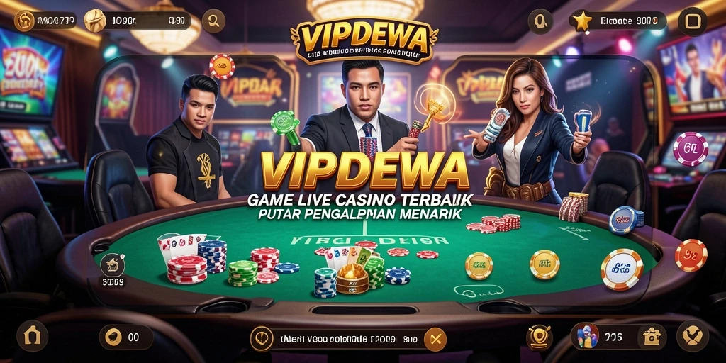 Tampilan menarik dari gameplay Live Casino di VIPDEWA.